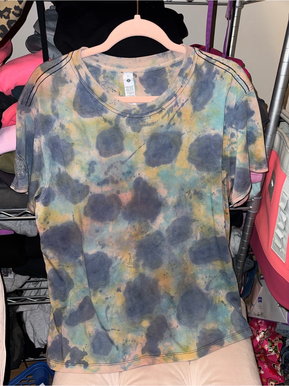 Custom Tie-Dye Lululemon All Yours Cotton T-shirt size 8